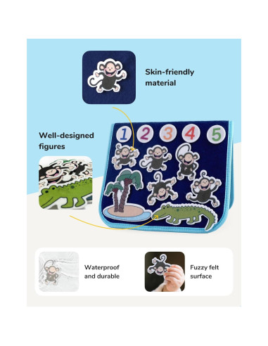 CHEFAN Conjunto de 12 Piezas de Tablero de Fieltro Infantil