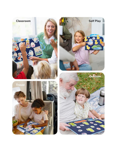 CHEFAN Conjunto de 12 Piezas de Tablero de Fieltro Infantil