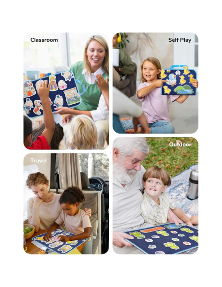 CHEFAN Conjunto de 12 Piezas de Tablero de Fieltro Infantil