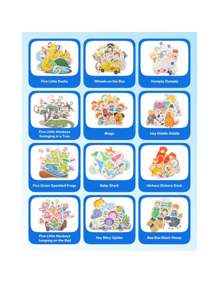 CHEFAN Conjunto de 12 Piezas de Tablero de Fieltro Infantil