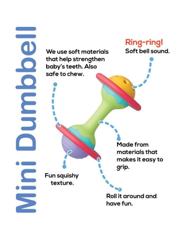 Mini Mancuernas de Dentición BaBeloved para Bebés 0-6 Meses