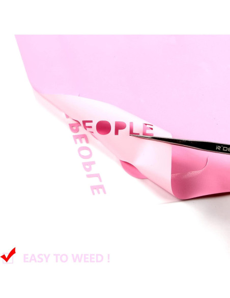 Vinilo de Transferencia de Calor Rosa Kenteer 10 Hojas 30.48x25.4cm