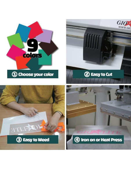 Vinilo de Transferencia Térmica 3D GIO-FLEX 9 Hojas 25.4x30.5cm