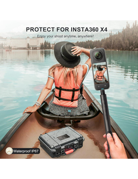 Funda Impermeable Tomat para Insta360 X4/X3, Doble Capa, IP67