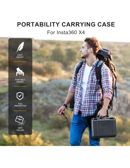 Funda Impermeable Tomat para Insta360 X4/X3, Doble Capa, IP67