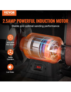 Esmeril de Banco VEVOR 8" y Lijadora de Banda 2" x 28" 2