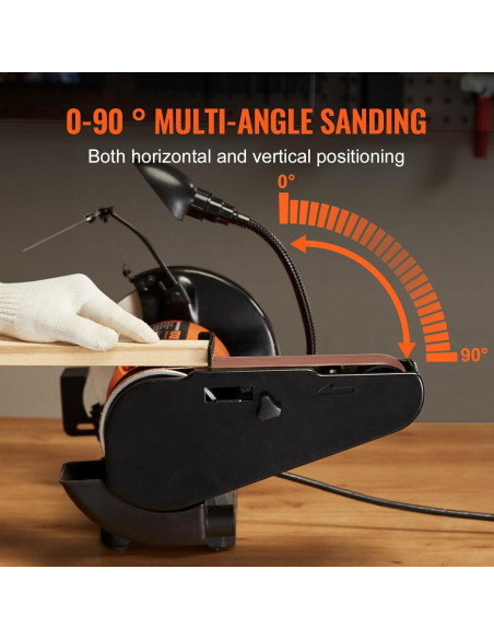 Esmeril de Banco VEVOR 8" y Lijadora de Banda 2" x 28"