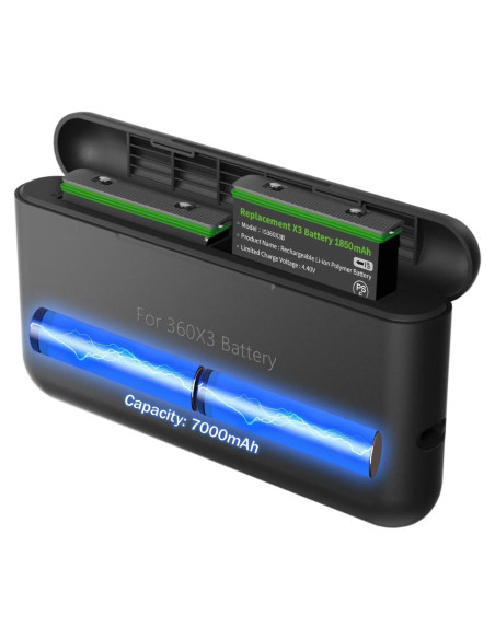 Cargador Inalámbrico Doble 7000mAh para Insta360 X3 Cargador Inalámbrico Doble 7000mAh para Insta360 X3
