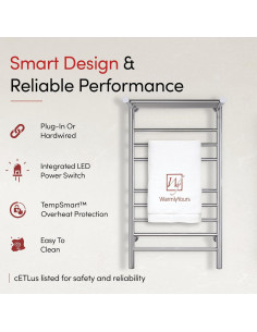 Calentador de Toallas WarmlyYours Summit 11 Barras 50.8x91.4cm 2