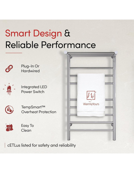 Calentador de Toallas WarmlyYours Summit 11 Barras 50.8x91.4cm