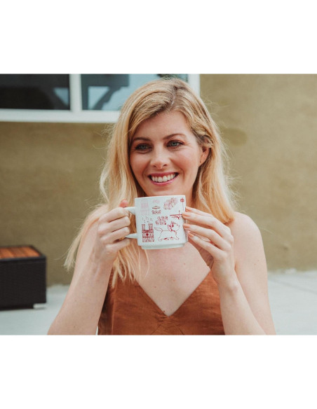 Taza Cerámica Disney Aristogatos Marie Rosa 385ml