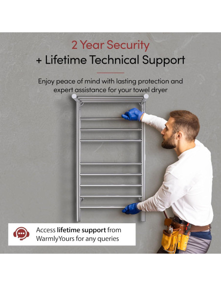 Calentador de Toallas WarmlyYours Summit 11 Barras 50.8x91.4cm