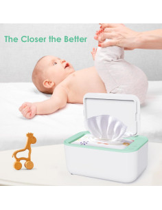 Calentador de Toallitas Kisdream Verde - Gran Capacidad 150 Toallitas 2