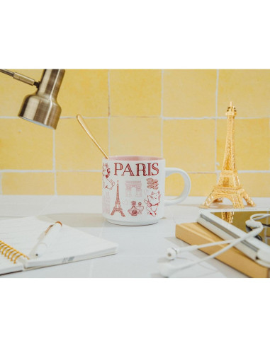 Taza Cerámica Disney Aristogatos Marie Rosa 385ml