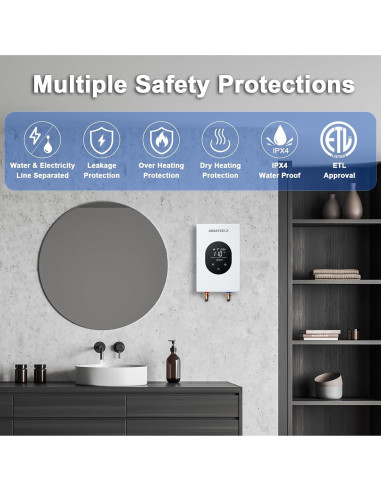 Calentador de Agua Eléctrico Sin Tanque GREATBEAR 6KW 240V