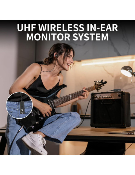 Sistema de Monitoreo In Ear Inalámbrico XTUGA J01 UHF 50m