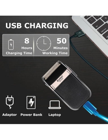 Afeitadora Eléctrica KEMEI KM-2024 Impermeable Recargable