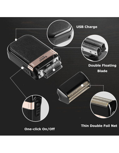 Afeitadora Eléctrica KEMEI KM-2024 Impermeable Recargable