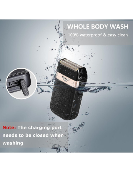 Afeitadora Eléctrica KEMEI KM-2024 Impermeable Recargable