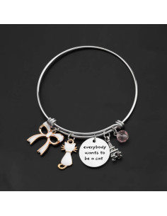Pulsera Gato Inspirada en Los Aristogatos - Acero Inoxidable 2