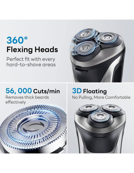 Afeitadora eléctrica DOAO A3 Pro 2 en 1 impermeable recargable