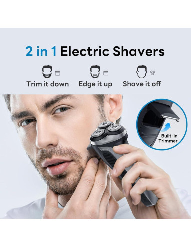 Afeitadora eléctrica DOAO A3 Pro 2 en 1 impermeable recargable