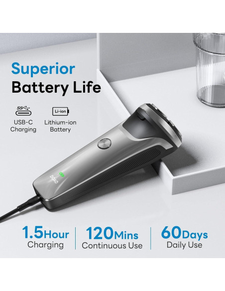 Afeitadora eléctrica DOAO A3 Pro 2 en 1 impermeable recargable