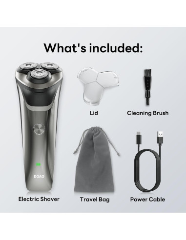 Afeitadora eléctrica DOAO A3 Pro 2 en 1 impermeable recargable