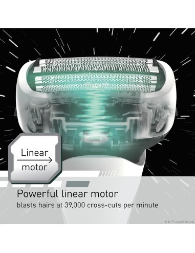 Afeitadora Eléctrica Panasonic Star Wars ES-SWLT2W 3 Cuchillas