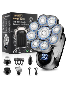 Afeitadora Eléctrica 9D Handsomemen Impermeable 5 en 1