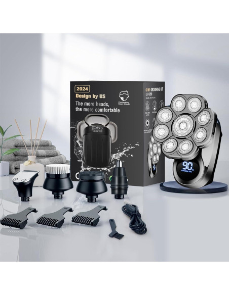 Afeitadora Eléctrica 9D Handsomemen Impermeable 5 en 1