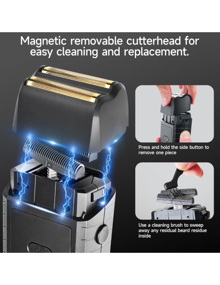 Afeitadora eléctrica JASTT 888 con cuchillas flotantes y 2 velocidades