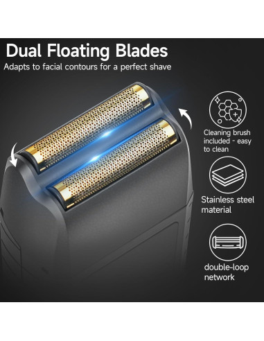 Afeitadora eléctrica JASTT 888 con cuchillas flotantes y 2 velocidades