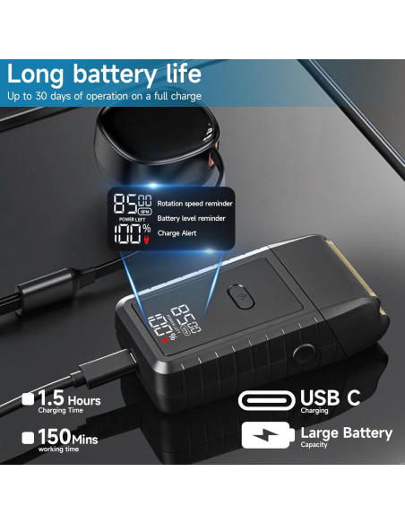 Afeitadora eléctrica JASTT 888 con cuchillas flotantes y 2 velocidades