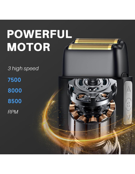 Afeitadora eléctrica Justnard a prueba de agua USB-C LED