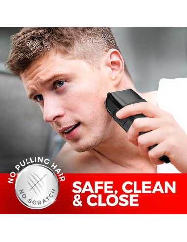 Maquinilla de Afeitar OVLUX GX1 3 Cuchillas Inalámbrica Metal