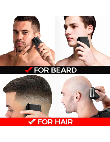 Maquinilla de Afeitar OVLUX GX1 3 Cuchillas Inalámbrica Metal