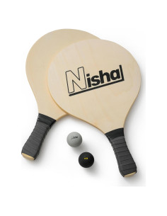 Juego de Paddle Ball Nisha - Set Completo con 2 Raquetas y 2 Pelotas