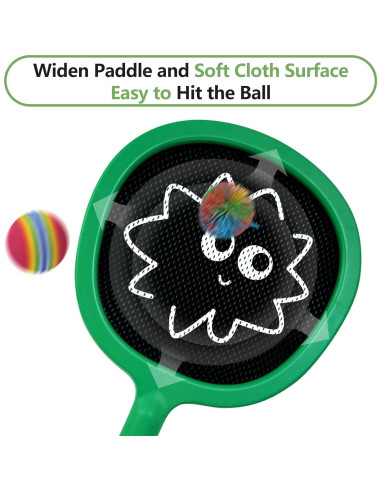 Juego de Palas y Pelotas Rebotadoras Smartwo para Niños y Adultos