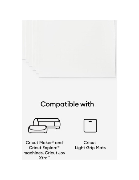 Vinilo Imprimible Cricut 50 Hojas 21.6x27.9cm Compatible Maker