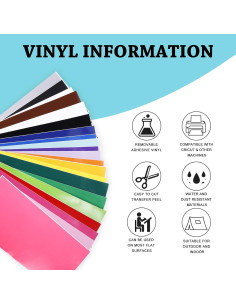 Vinilo Inteligente Removible UCEC para Cricut Joy 22 Colores 2