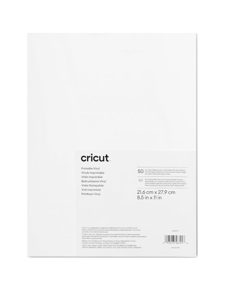 Vinilo Imprimible Cricut 50 Hojas 21.6x27.9cm Compatible Maker