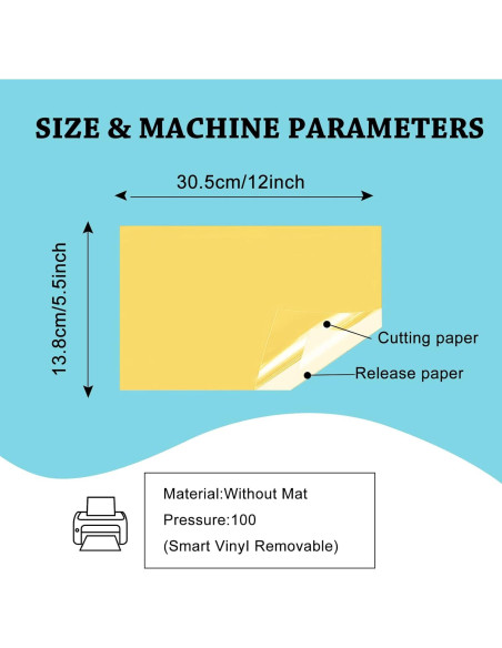 Vinilo Inteligente Removible UCEC para Cricut Joy 22 Colores