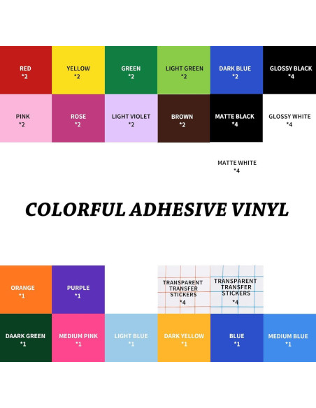 Vinilo Inteligente Removible UCEC para Cricut Joy 22 Colores