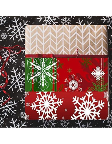 Papel Adhesivo para Etiquetas VIKDOOK 20 Hojas Navidad 11.4x30.5cm