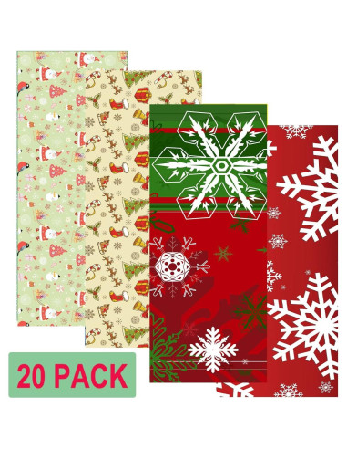 Papel Adhesivo para Etiquetas VIKDOOK 20 Hojas Navidad 11.4x30.5cm
