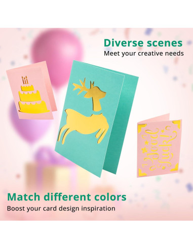 Kit de Creación de Tarjetas HTVRONT para Cricut Joy - 23 Piezas