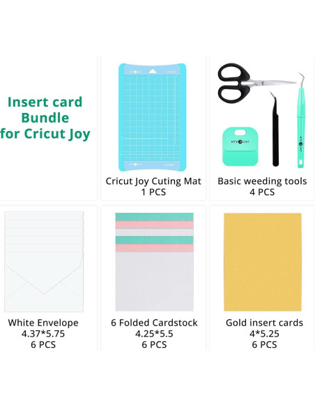 Kit de Creación de Tarjetas HTVRONT para Cricut Joy - 23 Piezas