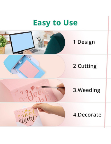 Kit de Creación de Tarjetas HTVRONT para Cricut Joy - 23 Piezas