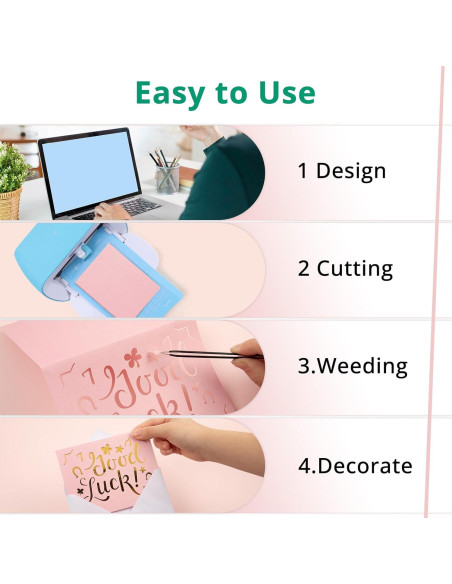 Kit de Creación de Tarjetas HTVRONT para Cricut Joy - 23 Piezas